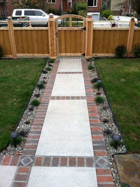 Brushed Concrete, Front Yard Walkway, Broken Concrete, Garden Pavers, Walkway Landscaping, Concrete Patios, Driveway Paving, Walkway Design, Brick Walkway