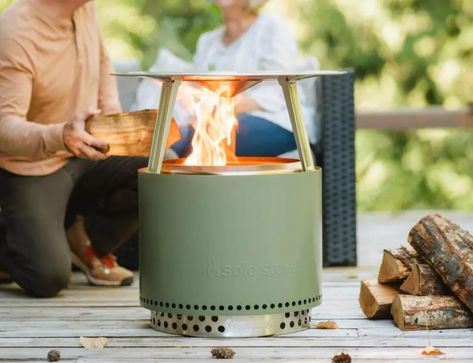 The Best Gifts for Anyone Who Owns a Solo Stove - Bob Vila Solo Stove Fire Pit Ideas, Fire Pit Heat Deflector, Fire Pit Stand, Portable Fire Pit, Solo Stove, Stainless Steel Fire Pit, Fire Pit Cooking, Tabletop Firepit, Pool Water Features