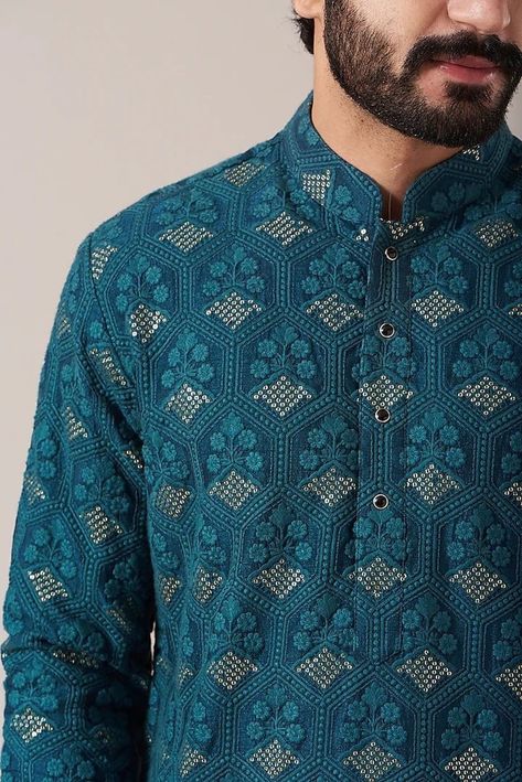 Kurta Pajama Men Wedding, Mens Wedding Wear, Mens Traditional Wear, Mens Wear Wedding, Chikankari Kurta, Gents Kurta Design, Gents Kurta, Kurta Men, Mens Kurta Designs