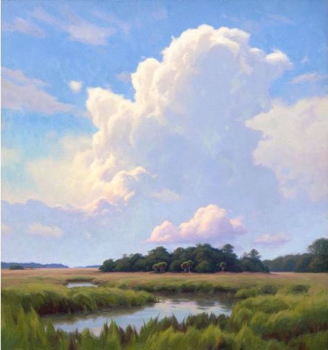 Landscape Paintings Reference, Painting Reference Landscape, Griffin Painting, Painting Ideas On Canvas Nature, Sky Painting Ideas, Cloudscape Painting, New Canvas Painting, Sky Painting Acrylic, Oil Painting Sky