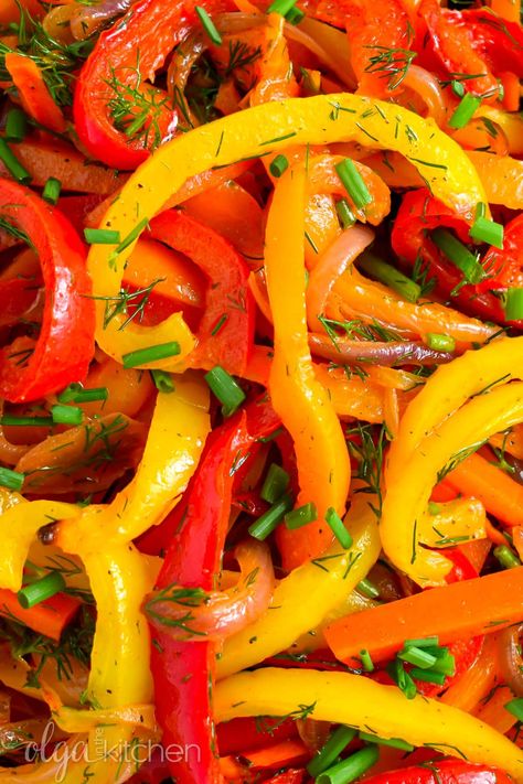 Sweet Pepper Recipes, Baked Breaded Chicken, Pepper Salad, Make Ahead Salads, Baked Chicken Drumsticks, Bbq Pork Ribs, Pepper Recipes, Bell Pepper Recipes, Pork Meatballs