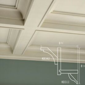 Download Coffered Ceiling Moulding Plans from Kuiken Brothers Moulding Design Guide - Kuiken Brothers Molding Ceiling Design, Ceiling Moulding Design, Ceiling Molding Design, Ceiling Elements, Craftsman Moulding, Moulding Ceiling, Greek Revival Farmhouse, Ceiling Moulding, Interior Elevation