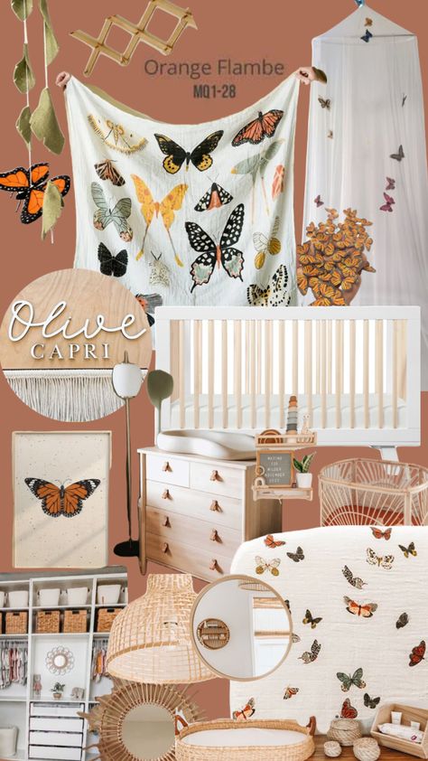 Butterfly Nursery Theme, Butterfly Nursery Themes, Butterfly Bedroom, Baby Nursery Inspiration, Butterfly Room, Butterfly Nursery, Baby Room Themes, Nursery Room Design