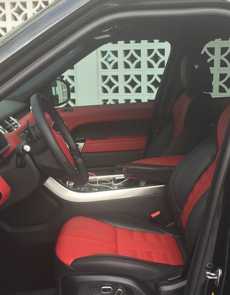 The Range interior - red/black Black And Red Car Interior, Black Car Paint, Red Interior Car, Doge Challenger, Dodge Challenger Black, 2013 Mustang, Charger Hellcat, Car Paint Jobs, Dodge Charger Hellcat