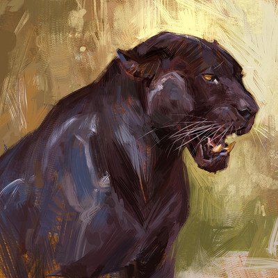 Panther Art, Big Cats Art, Tiger Art, Animals Artwork, Art And Illustration, Wildlife Art, Art Tips, To Shine, Creature Art