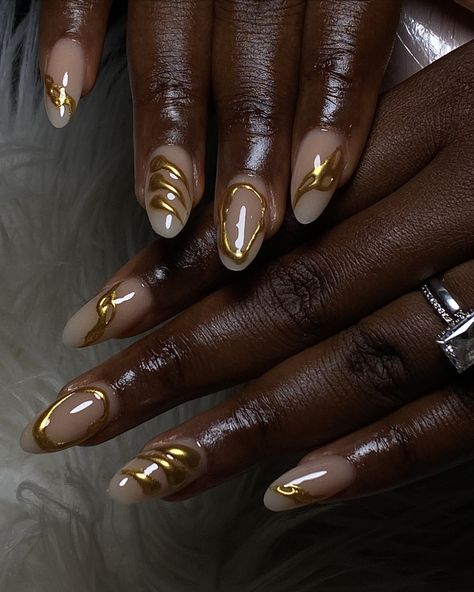 Why not chrome when it’s chrome nails 💅 #abuleegbanails #lacrownsnailpalace #nailsnailsnails #chromenails😍💅💣 #abuleegbanailstudio #naildesign #nailsofinstagram Aura Nails With Gold Chrome, Mixed Chrome Nails, Gold 3d Chrome Nails, Chrome Manicure Ideas, 3d Gold Chrome Nails, 3d Chrome Nail Art, Chrome Star Nails, 3d Chrome Nails, Chrome Manicure