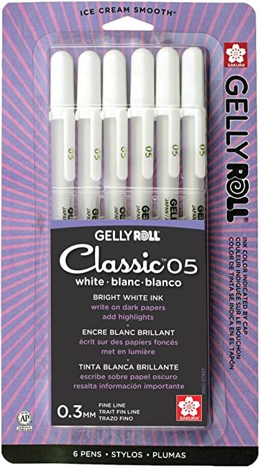 Gelly Roll Pens, Sakura Pens, Art Supplies List, Stationery Obsession, Fine Point Pens, Pen Collection, White Pen, Stationary School, Gel Ink Pens