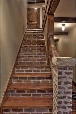 10 Ways to Dress up Your Home with Brick Interior Brick Wall Ideas, Stone Stairs Interior, Creative Stairs, Staircase Wood, Stairs Interior, Brick Wall Ideas, Rustic Stairs, Brick Interior Wall, Staircase Remodel