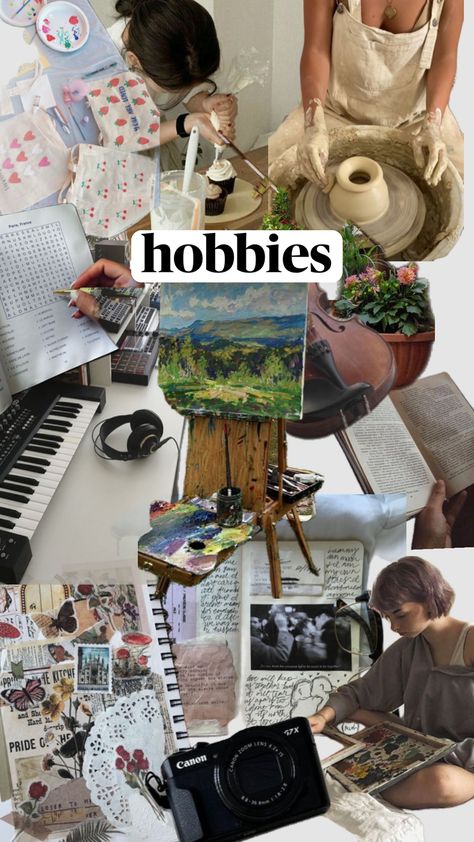 your sign to practice hobbies #hobbies #hobby #aesthetic #hobbyaesthetic #aesthetichobby #selfcare #solo #solodate #date #dating #selflove #love Cool Girl Hobby, Types Of Hobbies You Need, Creative Person Aesthetic, 5 Hobbies You Need, Cozy Hobbies Aesthetic, Solo Hobbies, Artcore Aesthetic, New Hobby Aesthetic, New Hobby Ideas