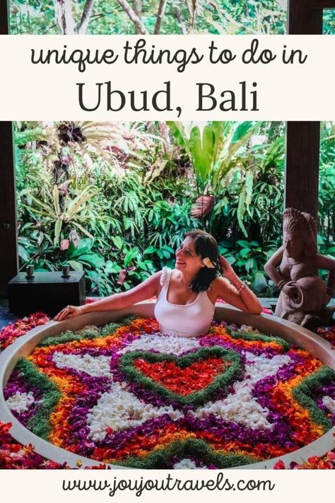 Top 10 Things to Do in Ubud, Bali (updated 2024) - jou jou travels Ubud Things To Do, Bali Ideas, Things To Do In Bali, Bali Baby, Asia Trip, Bali Ubud, Temple Ruins, Bali Travel Guide, Flower Bath