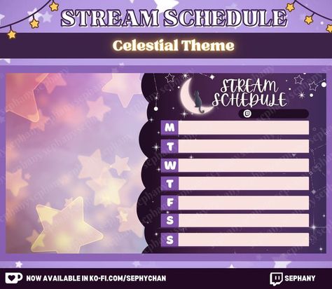 Vtuber Schedule Template, Twitch Schedule Template, Vtuber Props, Twitch Schedule, Stream Schedule Template, Stream Ideas, Stream Schedule, Schedule Ideas, Vtuber Background