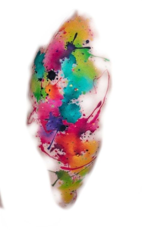 Paint Splash Tattoo, Watercolour Tattoo For Women, Explosion Tattoo, Splash Tattoo, Best Feminine Tattoos, Detailed Tattoos, Warrior Tattoo Sleeve, Watercolor Tattoo Ideas, Colour Explosion