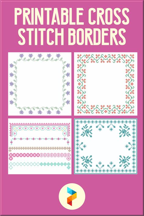 Printable Cross Stitch Borders Cross Stitch Patterns Borders Design, Easy Cross Stitch Borders Pattern, Cross Stitch Border Patterns Free Charts, Free Cross Stitch Border Patterns, Free Cross Stitch Borders, Cross Stitch Borders Simple Free Pattern, Cross Stitch Corner Border, Cross Stitch Name Tags, Cross Stitch Borders Simple