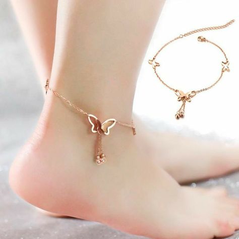 https://youtu.be/8obMg7wezMo Elegant Anklet, Butterfly Chain, Foot Chain, Anklet Designs, Foot Bracelet, Beautiful Anklet, Ankle Jewelry, Fancy Jewellery Designs, Bracelets Silver