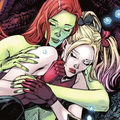 Harley Ivy Comic, Harly X Ivy, Harlivy Comic Panels, Harlivy Icons, Harley And Ivy Comic, Harlivy Matching Icons, Harlivy Comic, Poison Ivy X Harley Quinn, Harlivy Fanart