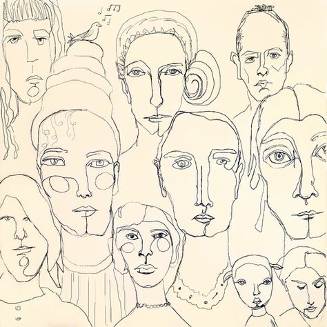 Robin Laws - ink one-line drawings The Team Single Line Contour Drawing, Continuous Line Drawing Portrait, Contour Face Drawing, Line Art Drawings Portraits, Continuous Line Portrait, Continuous Line Drawings, Contour Drawing Face, Contour Drawing Ideas, Continuous Line Drawing Face