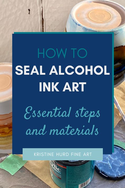 To preserve your alcohol ink art art, you must be sure to seal the alcohol ink properly whether you're painting on paper, canvas, ceramic, glass and more. This includes using products that won't re-activate the ink, and using those products in the right order. Painting With Alcohol Ink, How To Make Alcohol Ink, Alcohol Inks Ideas, Alcohol Ink On Glass Diy, Alcohol Ink Pens, Alcohol Ink Ideas Tutorials, Painting With Alcohol, Alcohol Painting, Alcohol Ink Tiles