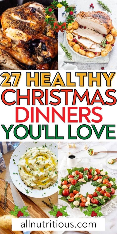 You can easily take your healthy diet to a whole new level this Christmas when you prepare any of these delicious and healthy Christmas dinner recipes. These craveworthy healthy meal ideas are perfect to take to all your holiday family gatherings. Healthy Christmas Dinner Recipes, Healthy Christmas Dinner, Christmas Dinner Recipes, Menu Sans Gluten, Healthy Christmas Recipes, Christmas Dinner Ideas, Christmas Dinners, Christmas Dinner Menu, Healthy Holiday Recipes