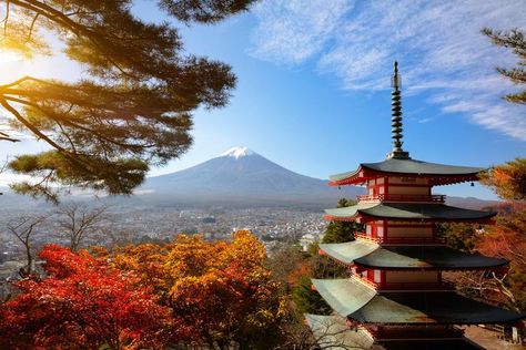 Chureito Pagoda, Yamanashi, Japan Culture, Mt Fuji, Beautiful Images Nature, Mount Fuji, City Travel, Aerial View, Japan Travel