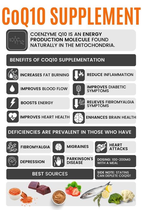 Discover all you need to know about Coenzyme Q10 or CoQ10! From its role as a powerful antioxidant to energy production and cellular protection, explore CoQ10 benefits. Understand the recommended daily intake, especially as absorption decreases with age. | Best Supplements, Nutritional Supplements, Vitamins and Minerals Coq 10 Benefits, Co Q10 Benefits, Benefits Of Coq10, D3 K2 Benefits, Cq10 Benefits Health, Coq10 Benefits Fertility, Cla Supplement Benefits, Co Q 10 Benefits, Nac Supplement Benefits