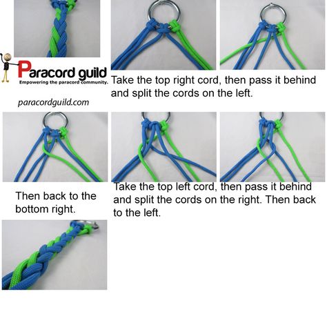 Spool knitting How to French spool Knit tutorial pattern Braiding Paracord, How To Braid Rope, 6 Strand Braids, Parachute Cord Crafts, Paracord Bracelet Instructions, Braided Dog Leash, Paracord Projects Diy, Paracord Dog Leash, Paracord Bracelet Patterns