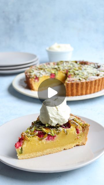 Victoria Theng | Recipes on Instagram: "Raspberry & Pistachio Frangipane Tart, made in collaboration with @wiltshireau. All products featured are available at wiltshire.com.au ❤️ Tart dough 2 cups plain flour ½ cup granulated sugar ¼ tsp salt 172g chilled unsalted butter, in small pieces 2 egg yolks beaten with 1 tbsp + 1 tsp water Filling 2 ½ cups blanched almond meal 2 ½ tbsp plain flour ½ cups granulated sugar 2 ½ cups unsalted butter, at room temperature 5 eggs 3 tsp almond extract 1 ½ cups fresh raspberries ½ cup slivered pistachios 1 tbsp icing sugar, for dusting To serve 1 cup cream 1 tbsp icing sugar Combine flour, sugar & salt in a food processor. Add the butter & pulse to combine. Add the egg yolk & pulse until the dough just wraps around the blade, then form into a fl Pistachio Raspberry Tart, Gluten Free Frangipane Tart, Pistachio Frangipane, Pistachio Frangipane Tart, Almond Frangipane Tart, Peach Frangipane Tart, Raspberry Pistachio, Frangipane Tart, Tart Dough