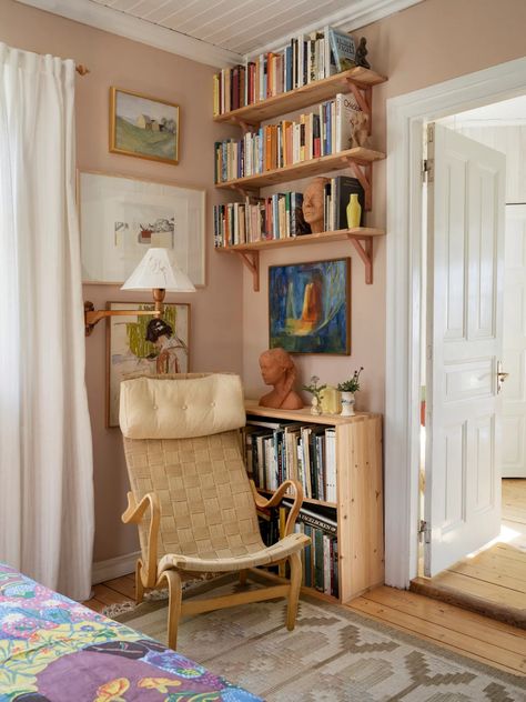 A remote Swedish family home full of craft, colour and pattern | House & Garden Swedish Interiors Colourful, Swedish Cozy Interior, Swedish Style Home, Traditional Swedish Interior, Swedish Vintage Interior, Swedish Cottage Interior, Swedish Living Room, Swedish Long House, California English