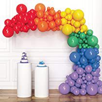 Rainbow Garland Balloons, Rainbow Theme Party Decorations, Rainbow Balloon Arch, Rainbow Garland, Balloon Arch Kit, Balloon Garland Diy, Rainbow Theme Party, Fiesta Decorations, Balloon Stands