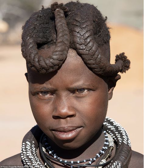 Pre-pubescent girls maintain their hair in two simple braids (pictured) called ozondato, t... Goofy Hairstyles, Tribe Hairstyles, Simple Quick Braided Hairstyles, Braided Hairstyles Cornrows, Simple Braided Hairstyles, Himba Tribe, Cornrows Natural, Red Braids, Braids For Men