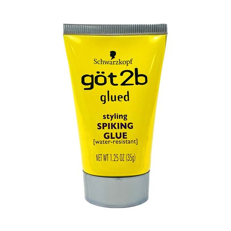 I use this for my eyebrows and it's the only gel that keeps them in place all day!! Got2b Glued, Schwarzkopf Got2b, Spiked Hair, Brow Lamination, Styling Gel, Bottle Sizes, Hair Gel, Blow Dry, Mustard Bottle