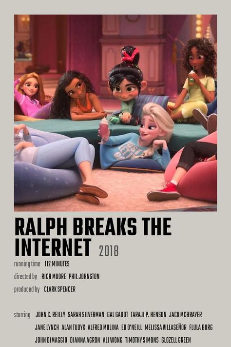 Ralph Breaks The Internet, Good Animated Movies, Disney Movie Posters, New Disney Movies, Movies To Watch Teenagers, Netflix Movies To Watch, Disney Movies To Watch, Night Film, Iconic Movie Posters