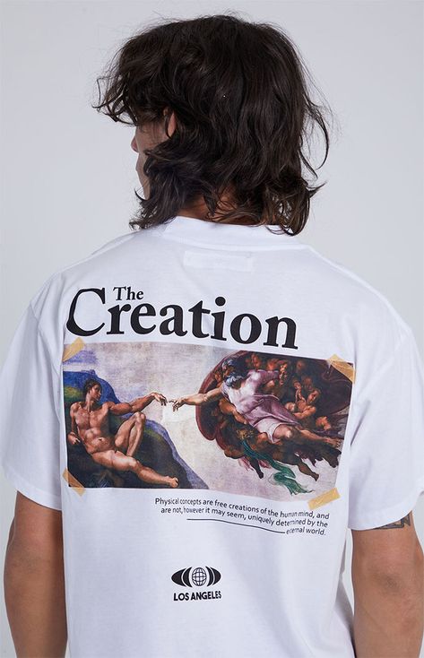 Creation Oversized T-Shirt Pacsun Shirts Graphic Tees, Graphic Tees Street Style, Pacsun Mens, Men's Graphic Tees, Y2k Men, Graphic Tee Design, Typography Tshirt, Streetwear Tshirt, Oversized T Shirt