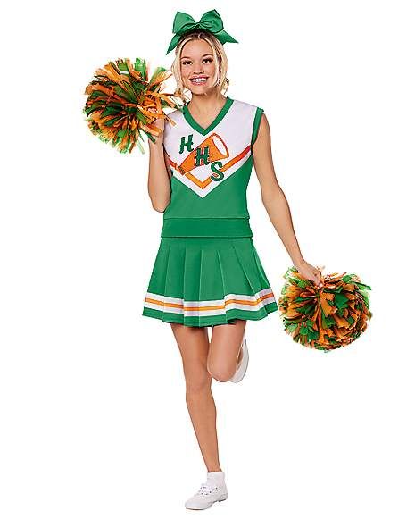 Adult Hawkins High School Cheer Uniform Costume - Stranger Things - Spirithalloween.com Eleven Stranger Things Costume, Eleven Dress, Eleven Costume, Hawkins High School, Cheer Tops, Robin Costume, Soldier Costume, Stranger Things Costume, Harley Quinn Halloween