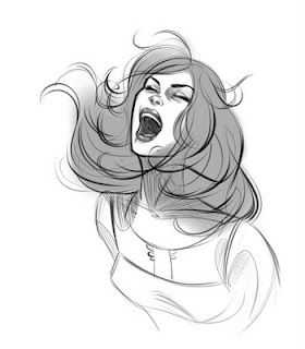 Screaming Drawing, Small Drawings, Drawing Expressions, Body Drawing, Beautiful Drawings, 3d Characters, Drawing Artwork, Drawing Poses, Face Drawing