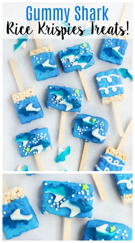 Shark Party Foods, Shark Week Recipes, Gummy Shark, Shark Snacks, Gummy Sharks, Shark Week Party, Shark Themed Party, Easy Snacks For Kids, Shark Themed Birthday Party