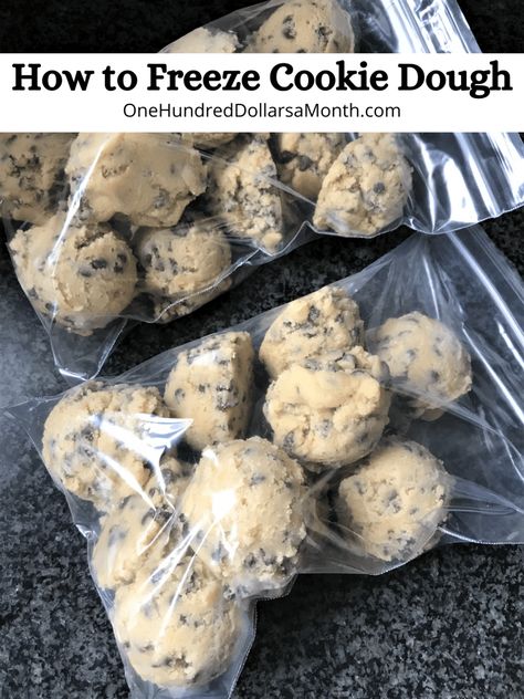 Time Saving Tips - How to Freeze Cookie Dough - One Hundred Dollars a Month Freeze Oatmeal, Freeze Cookie Dough, Swig Sugar Cookies, Bakery Chocolate Chip Cookies, Frozen Cookie Dough, Fresh Baked Cookies, Oatmeal Chocolate Chip, Frozen Cookies, Cookie Dough Balls