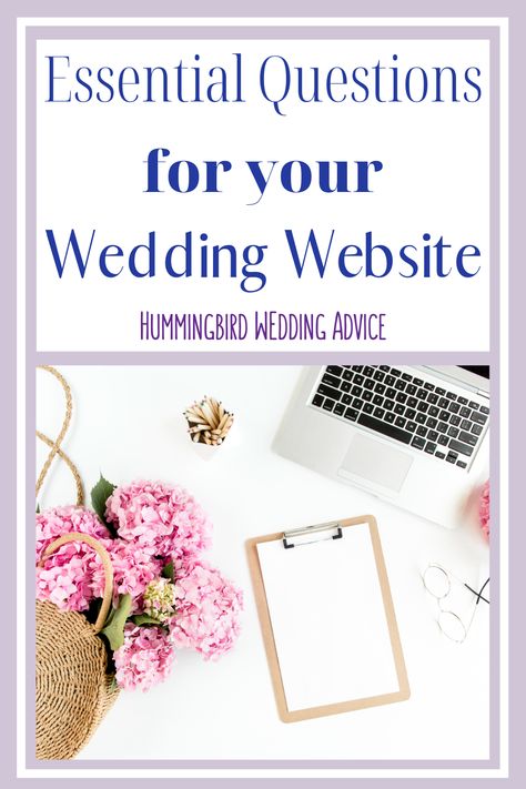 Your wedding website is a great resource for guests. Not only can it give them the basic details about your wedding, but it can help answer all the frequently asked questions about your wedding, too. Questions about dress code, parking, kids, plus ones, dietary restrictions, when the wedding ends, and how to RSVP can all be answered on your wedding website. For tips and the full list of questions, check out the blog post. // weddings // bride tips // married // wedding questions // groom // Wedding Website Faq, Hummingbird Wedding, Bride Tips, All About Wedding, Wedding Questions, Wedding Tools, Iconic Weddings, Dress Code Wedding, Wedding Help