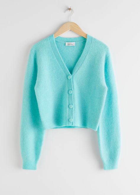 Turquoise Cardigan, Belted Mini Skirt, Cardigan Outfit, Straight Clothes, Fringe Sweater, Cardigan Outfits, V Neck Cardigan, Denim Jacket Women, Blue Midi Dress