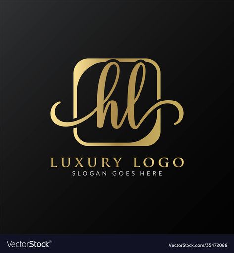 Hl Logo Design, Hh Logo Design, Hh Logo, Letters Fonts, Luxury Logo Design, Letter Vector, Design Letters, Letter Logo Design, Vector Template