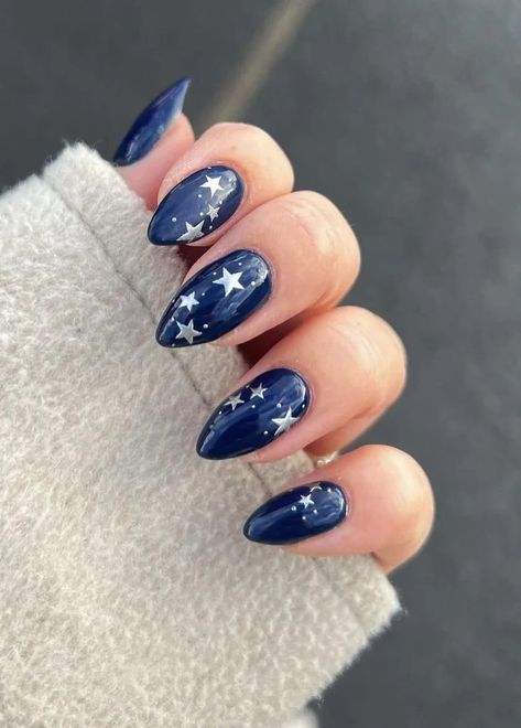 Swift Nails, Taylor Swift Nails, Midnights Taylor, Hoco Nails, 4th Of July Nails, Blue Nail Designs, July Nails, Prom Nails, Blue Nails