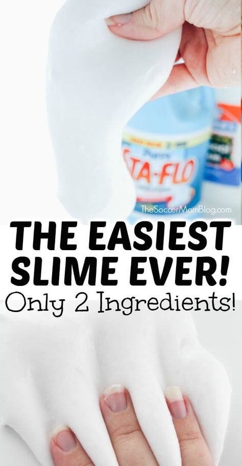 How to make liquid starch slime with only 2 ingredients. Find out why liquid starch slime is the easiest slime recipe to make! Diy Cleaning Slime Recipe, Liquid Starch Crafts, How To Make Liquid Starch, Diy Liquid Starch, Slime Recipe With Liquid Starch, Liquid Starch Recipe, Easy Way To Make Slime, Slime Recipe Glue, Liquid Starch Slime