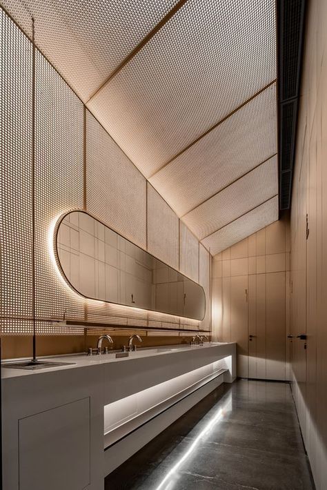 Luxurious Public Bathrooms, Hotel Toilet Design, Commercial Bathrooms, Public Restroom Design, Commercial Bathroom Designs, Restroom Architecture, Lavatory Design, Commercial Bathroom, Commercial Toilet