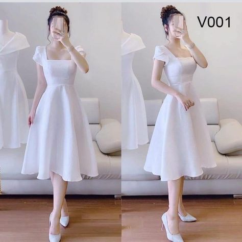 Simple Dress Classy Elegant, White Formal Dress Classy, Confirmation Outfit, Confirmation Dresses, Pretty Prom Dresses, Fashion Attire, Fashion Dresses Casual, Kpop Fashion Outfits, Girls Fashion Clothes