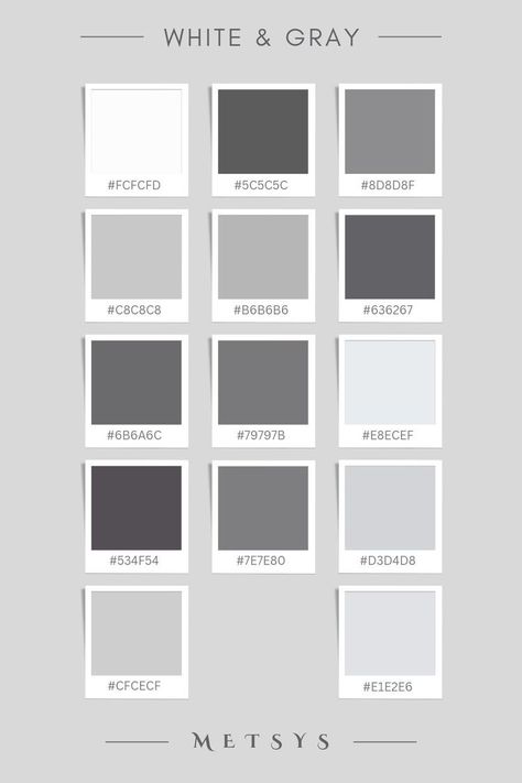 Grey Swatches Colour Palettes, White Grey Pallete Color, Grey And White Palette, White Grey Wood Color Palette, Color Pallets Gray, White And Gray Bedroom Aesthetic, White Aesthetic Color Palette, White And Gray Color Palette, White And Black Colour Palette