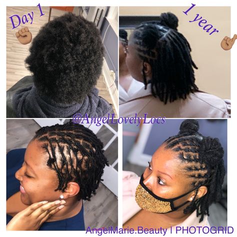 Starter Locs Short 4c Hair, Styles For Short Locs For Women, 4c Starter Locs, Kid Locs, Short Starter Locs Hairstyles, Dreadlocks Journey, Short Starter Locs, Women Dreadlocks, Comb Coils