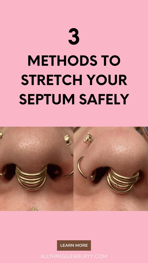 Septum stretching allows you to express your unique individuality and wear different styles and sizes of jewelry. However, it’s essential to do so with utmost safety. If you’re thinking of taking the edginess of your septum piercing to the next level, this guide is for you. Septum Piercing Upturned Nose, Septum Stretching, Different Types Of Piercings, Upturned Nose, Stretched Septum, Types Of Piercings, Septum Piercing, Shape Of You, Large Jewelry