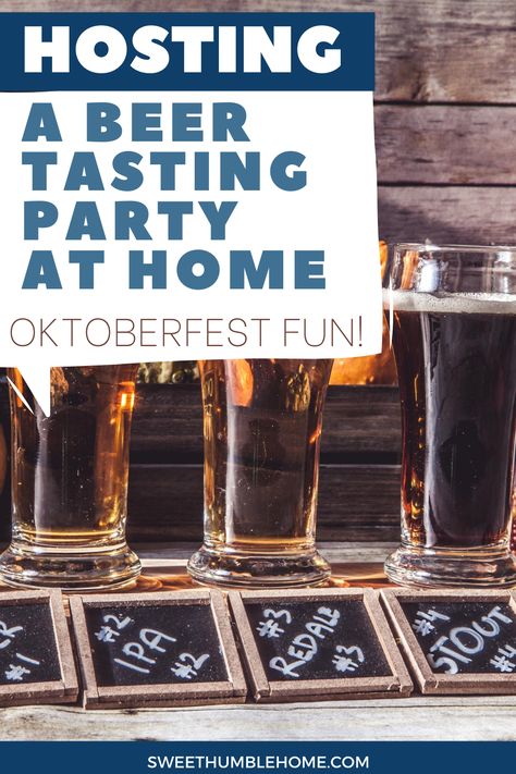 Drinking craft beer, and beer tasting in itself has evolved into an experience. Hosting a Beer Tasting Party at Home is a great way to introduce yourself and your friends to different kinds of beers, and to learn a little more about where they come from. Take a look at my tips and ideas for the perfect beer tasting party! #oktoberfest, #beertasting Beer Tasting Party Food, Beer Tasting Party Printables, Tasting Party Food, Ultimate Chili Recipe, Party Food Decor, Low Carb Salmon Patties, Beer Tasting Party, Beer Tasting Parties, Hawaiian Roll Sliders