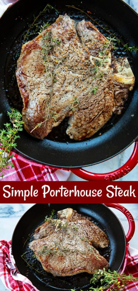 Porterhouse Steak Recipe, Steak On Stove, Cabbage Steaks Recipe, Porter House, Beef Loin, Mushroom Burgers, Steak In Oven, Glo Girl, Holiday Meal Planning