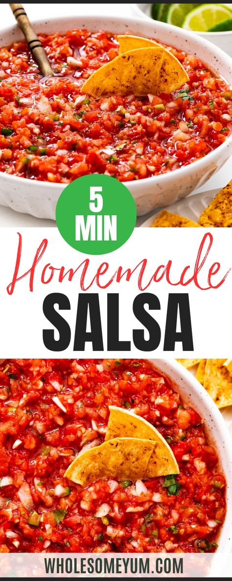 Homemade SalsaMango Salsa
Salsa Verde
Fresh Salsa
Pineapple Salsa
 - I’ve been making my fresh tomato salsa for years and love it so much that I never felt like I needed to venture out to the canned stuff. That is, until a few weeks ago when I was making my baked tortilla chips for the umpteenth time and had an excuse to experiment. This time, my goal with this homemade salsa was to make it restaurant-style. I started with my fresh version, but played around with the ingredients to make it as cl Fresh Tomatoes Salsa Recipe, Fresh Restaurant Style Salsa, Salsa Made With Fresh Tomatoes, Fresh Homemade Salsa, Fresh Salsa Recipe With Fresh Tomatoes, Homemade Salsa With Canned Tomatoes, Easy Salsa Recipe With Fresh Tomatoes, Salsa Canned Tomatoes, Canned Salsa Recipe With Fresh Tomatoes