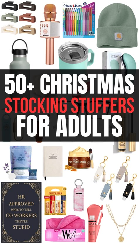 Regardless of where you are in your holiday shopping, it is usually easy to find stocking stuffers for kids. However, finding good stocking stuffers for adults could be a little more tricky. Here are the best stocking stuffers for adults and college students! No Junk Stocking Stuffers For Adults, Instead Of Stockings For Christmas, His Stocking Stuffers, Unisex Stocking Stuffers, Stocking Fillers For Adults Uk, Easy Stocking Stuffers For Adults, Adult Christmas Stockings Ideas, Stuffing Stockers Christmas Gift Ideas, How To Stuff A Stocking